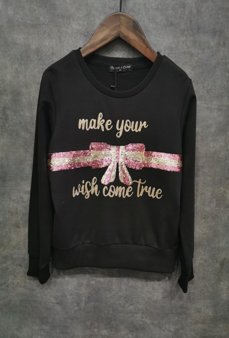 Grossista Squared & Cubed - MAGLIONE A COLLO TONDO CON PAILLETTES E BRILLANTINI