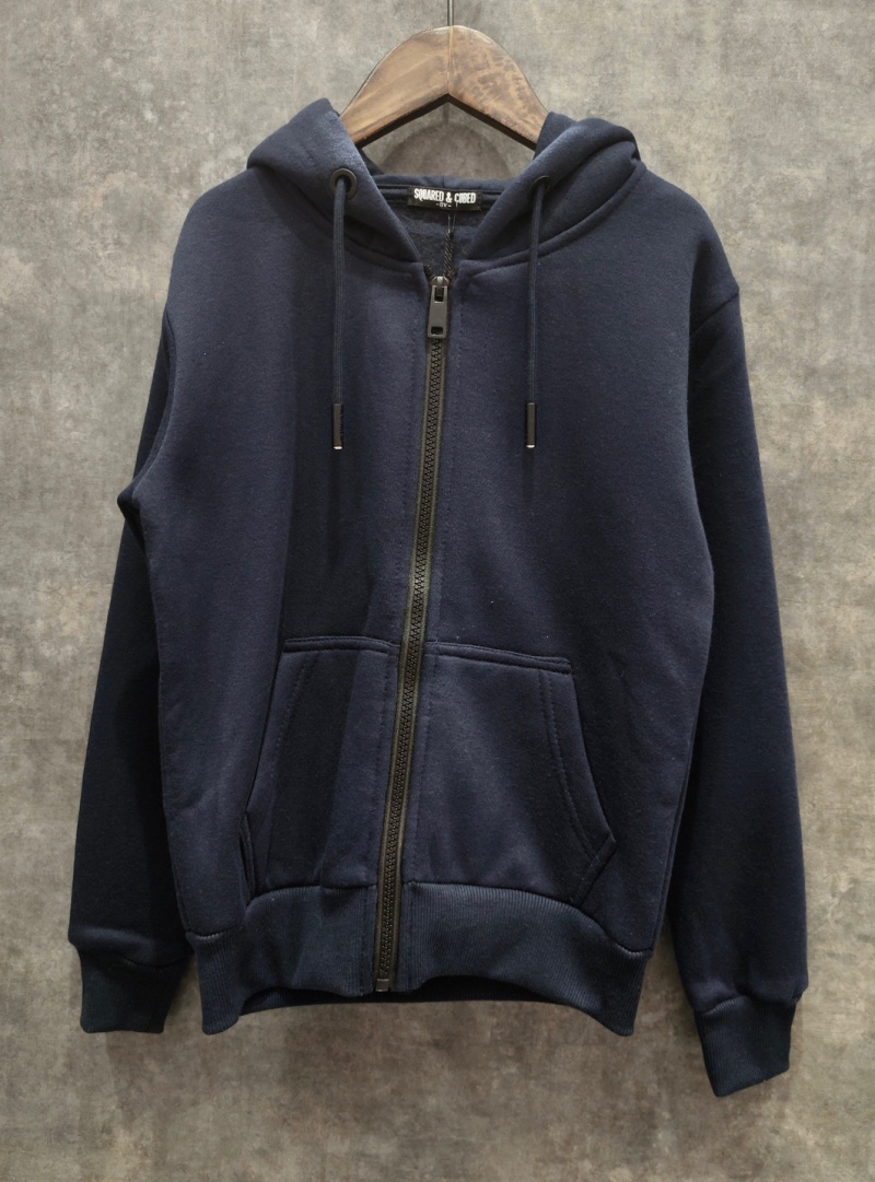 Grossiste Squared & Cubed - Sweat à capuche zippé uni