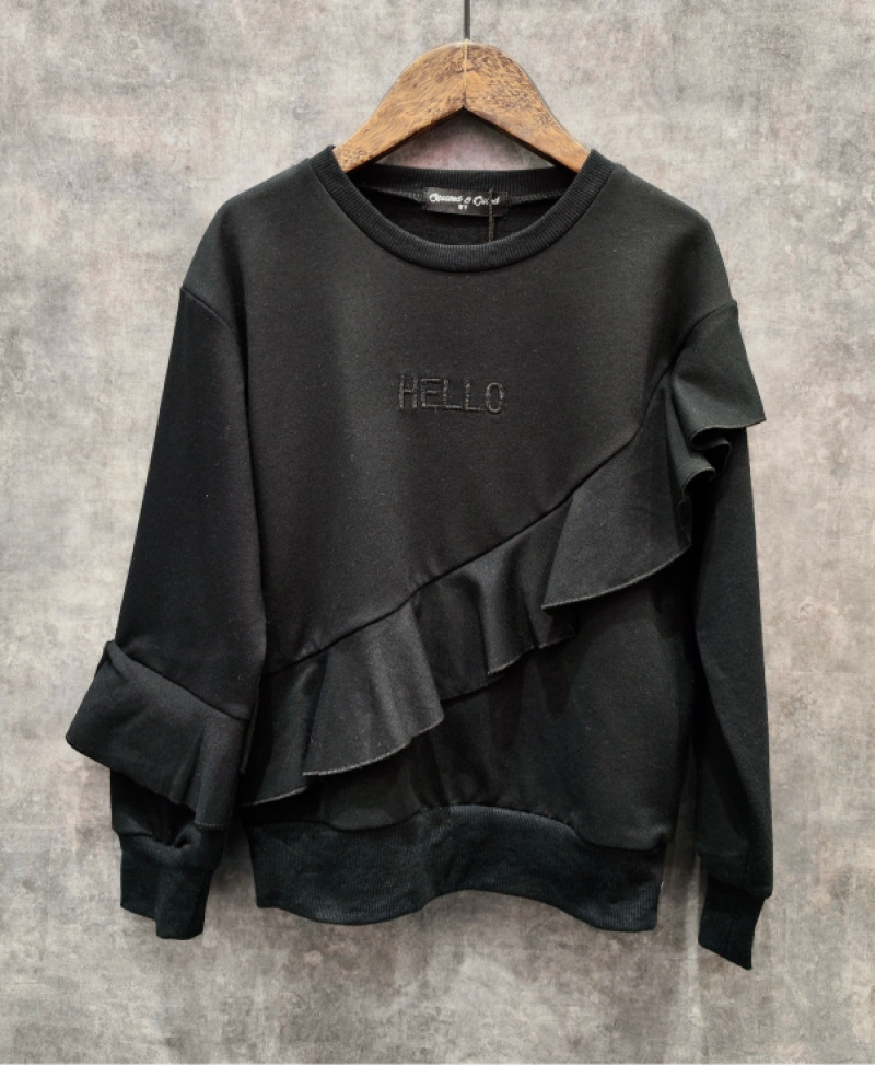 Großhändler Squared & Cubed - Mädchen-Sweatshirt mit Rüschen