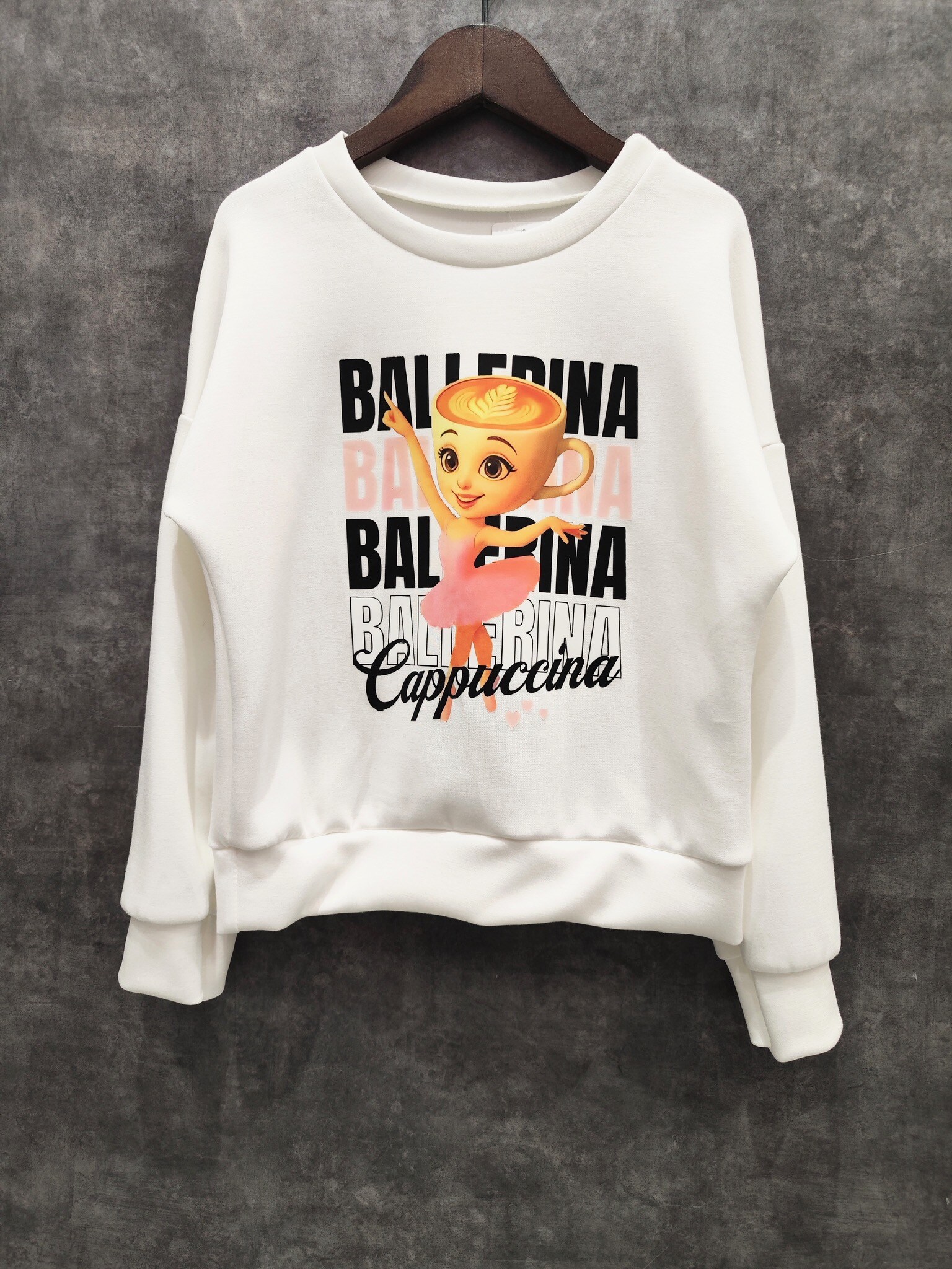 Mayorista Squared & Cubed - Sudadera de niña con cuello redondo estampada