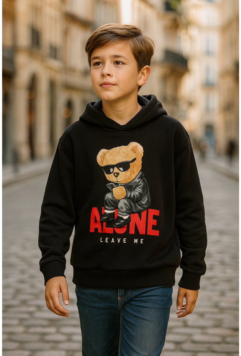 Großhändler Squared & Cubed - Dicker bedruckter Kapuzenpullover für Jungen