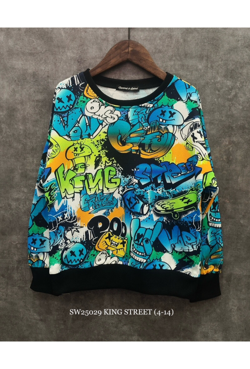 Großhändler Squared & Cubed - Runder Neckjunge Sweatshirt mit dem Druck