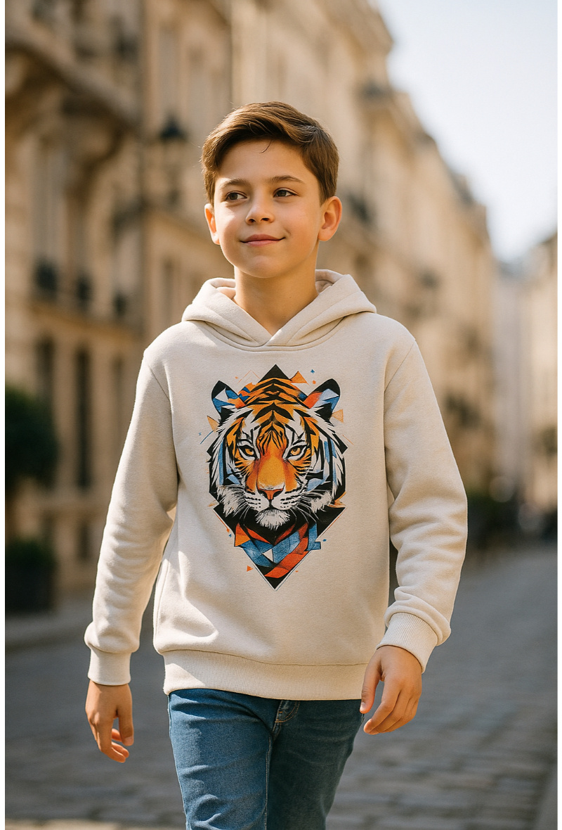 Großhändler Squared & Cubed - Dicker bedruckter Jungen-Hoodie
