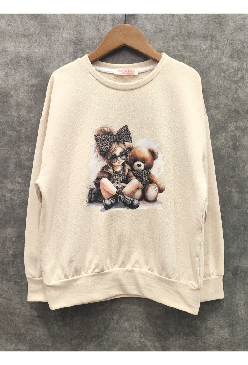 Grossiste Squared & Cubed - Sweat oversize fille avec impression