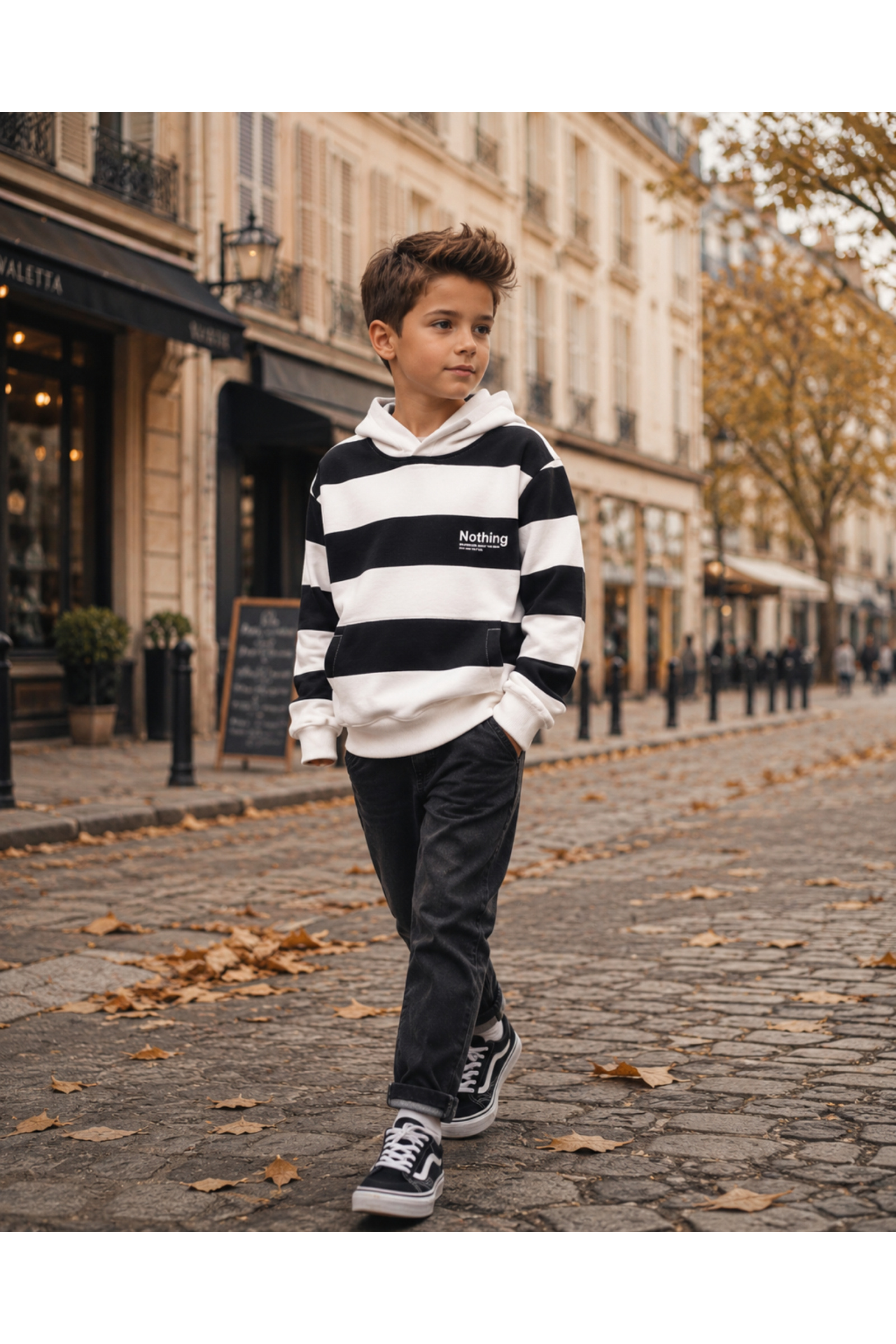 Großhändler Squared & Cubed - Gestreifter Jungen-Hoodie