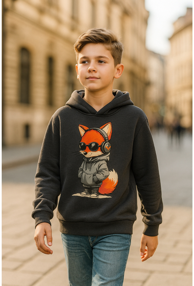 Wholesaler Squared & Cubed - Thick printed hoodie for boys