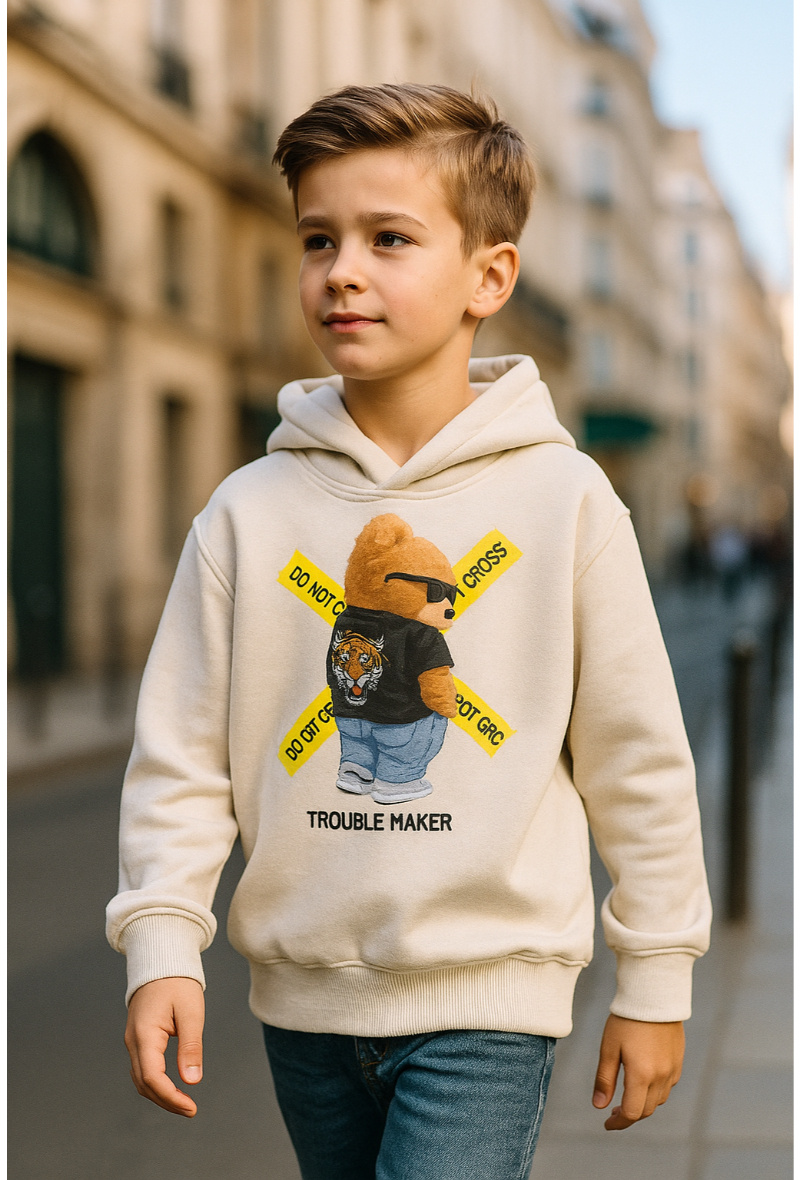 Großhändler Squared & Cubed - Dicker bedruckter Jungen-Hoodie