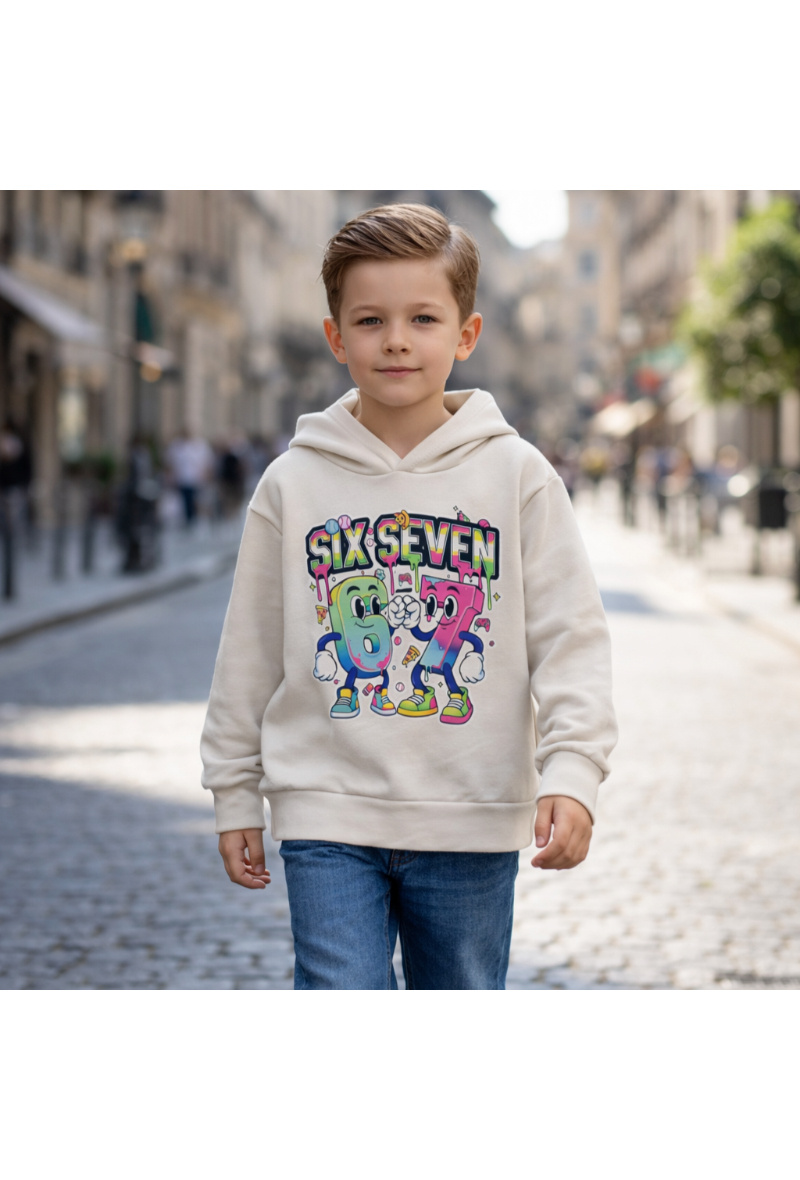 Grossiste Squared & Cubed - Sweat à capuche en coton imprimé garçon