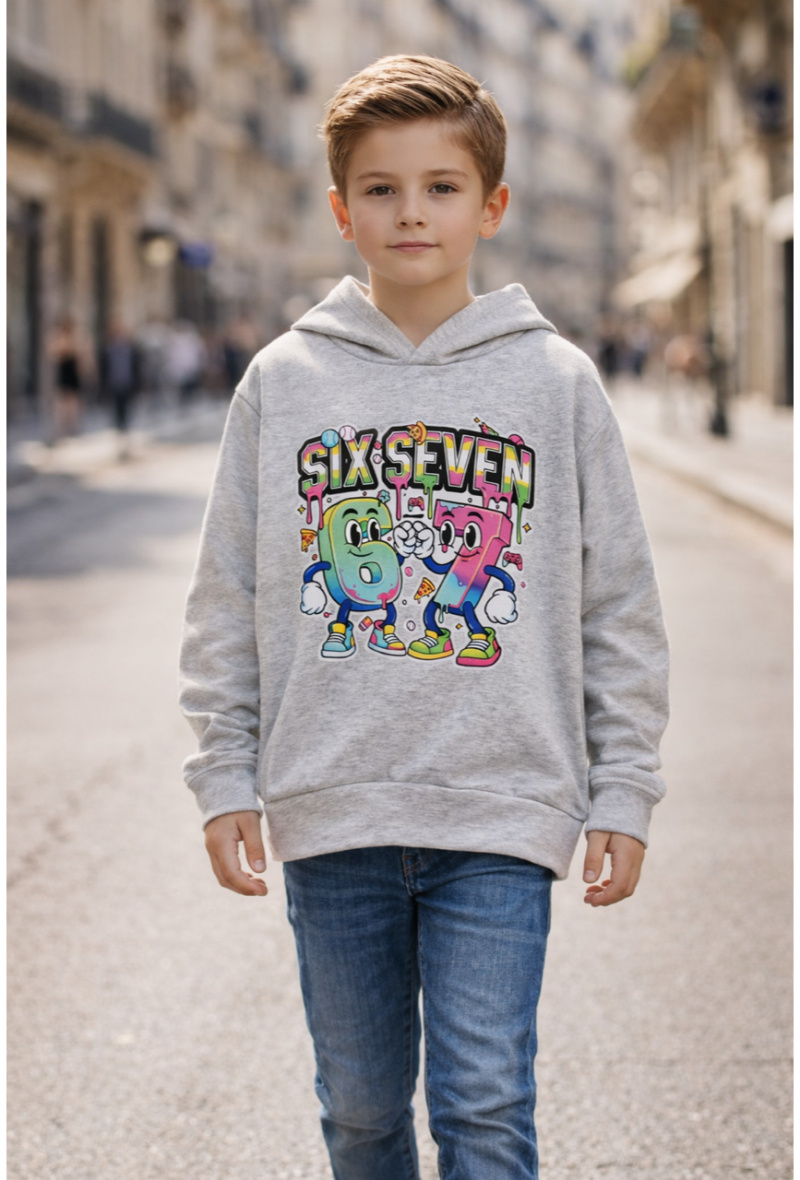 Mayorista Squared & Cubed - Sudadera con capucha de algodón estampada para niño