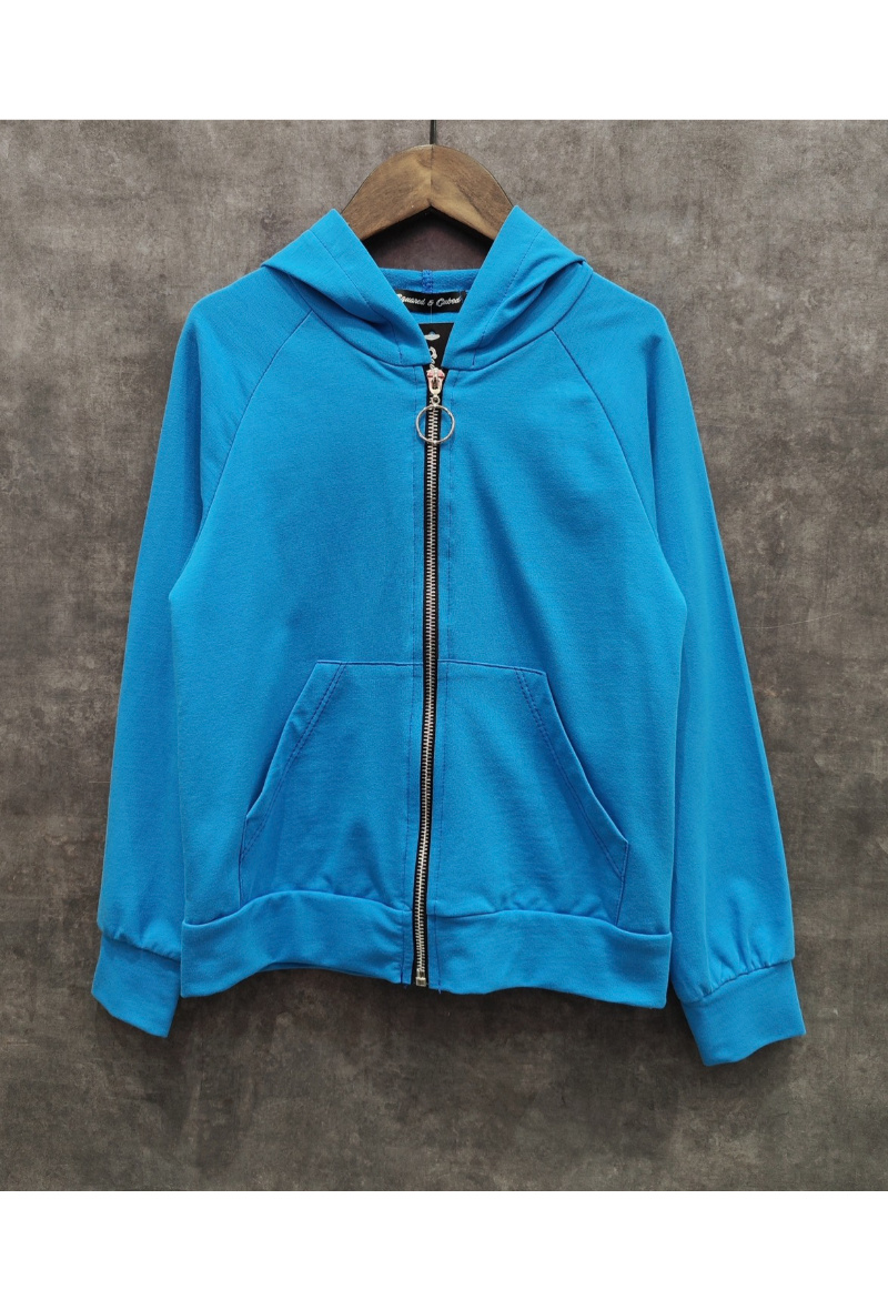 Grossiste Squared & Cubed - Sweat zippé à capuche uni fille