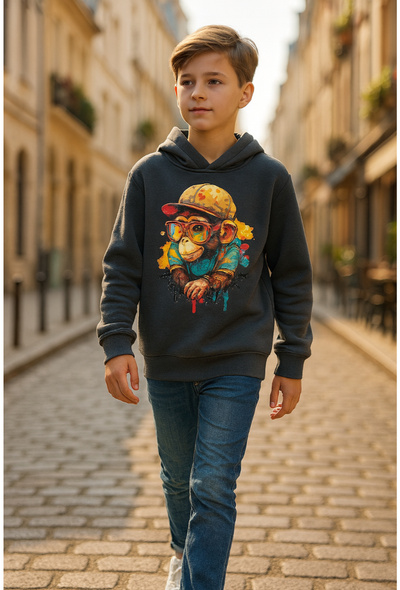 Grossiste Squared & Cubed - Sweat à capuche imprimé épais garçon Grossiste Squared & Cubed - Sweat à capuche imprimé épais garçon