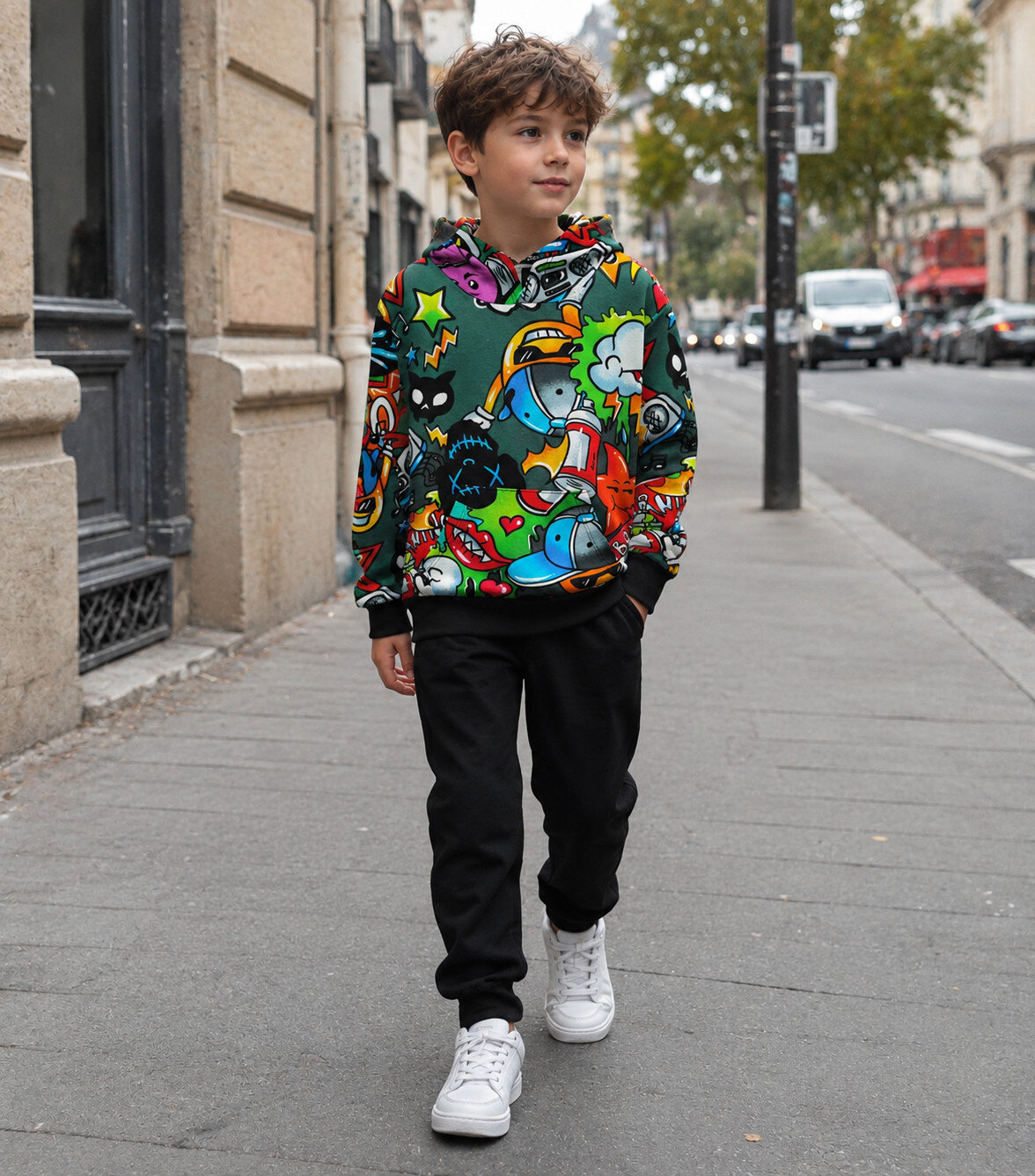 Grossiste Squared & Cubed - Sweat à capuche avec full impression face + dos