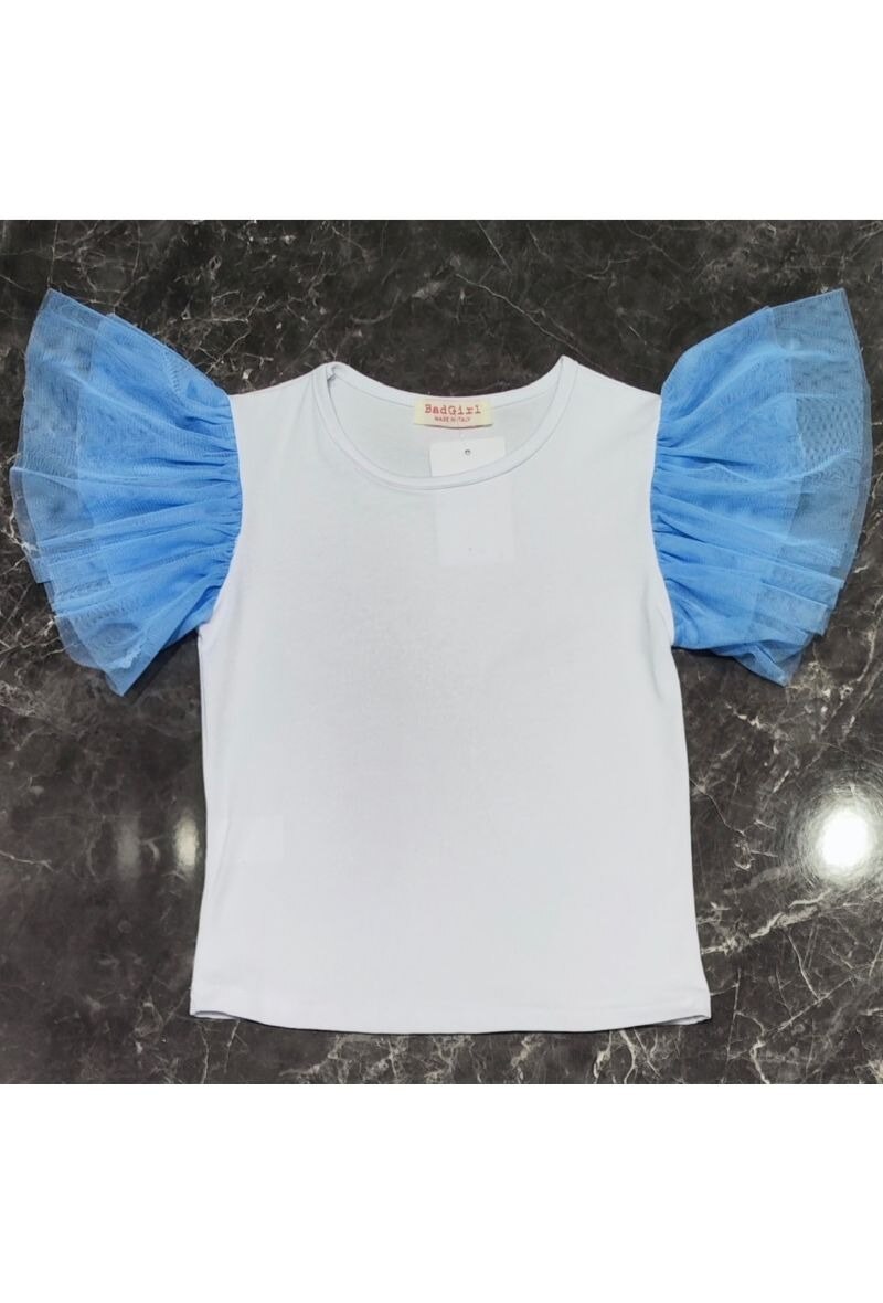 Grossista Squared & Cubed - Maglietta con maniche in tulle