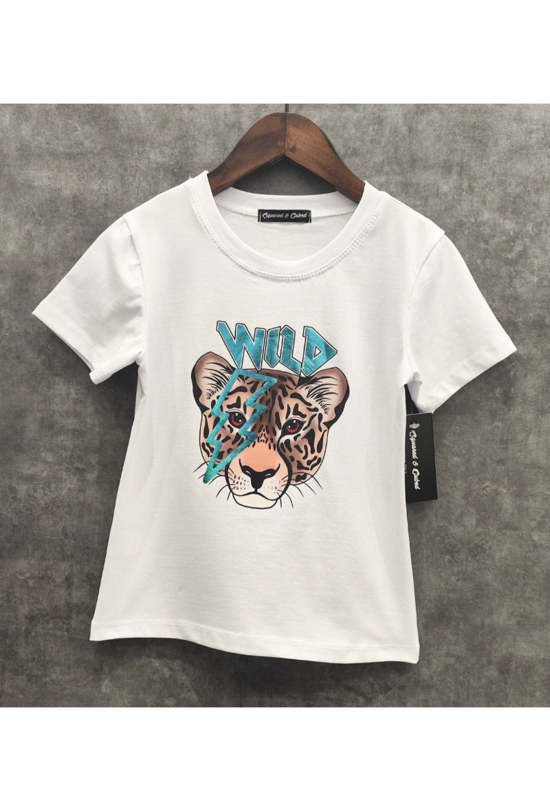 Wholesaler Squared & Cubed - Girls' t-shirt with iridescent print