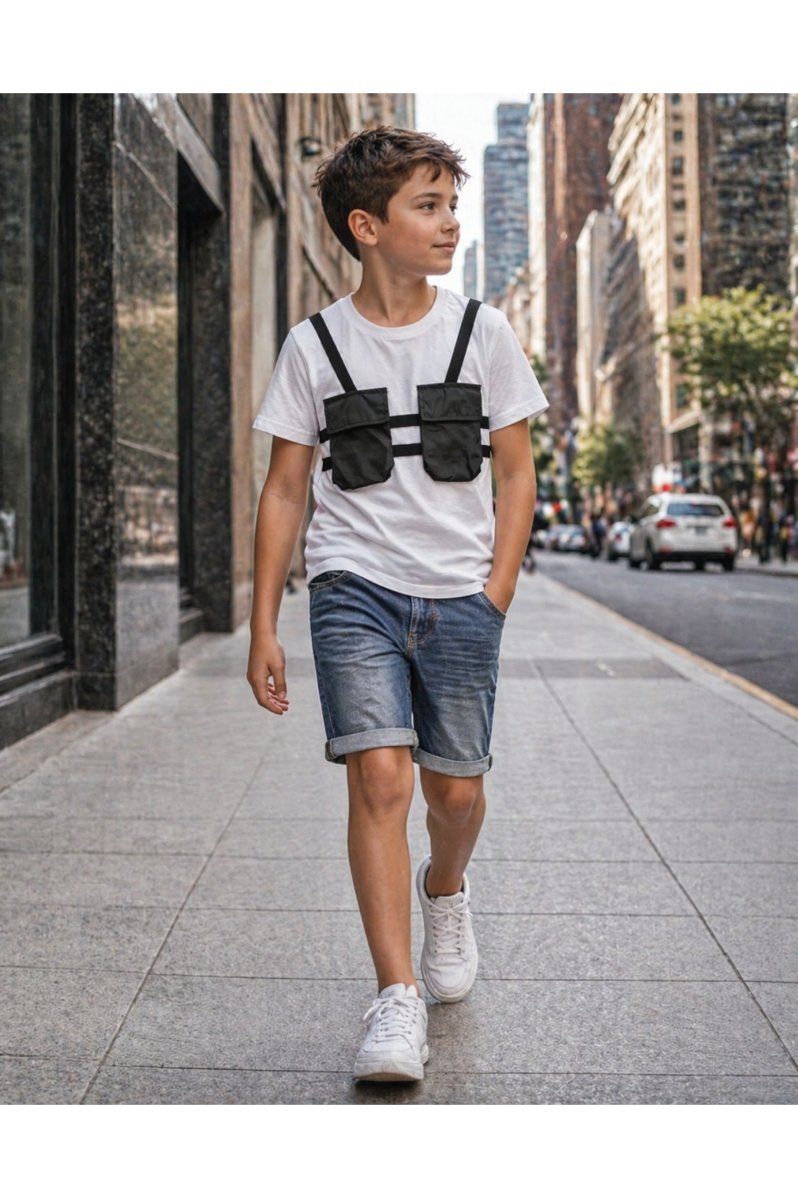 Grossiste Squared & Cubed - Tshirt garçon en coton avec poches frontales