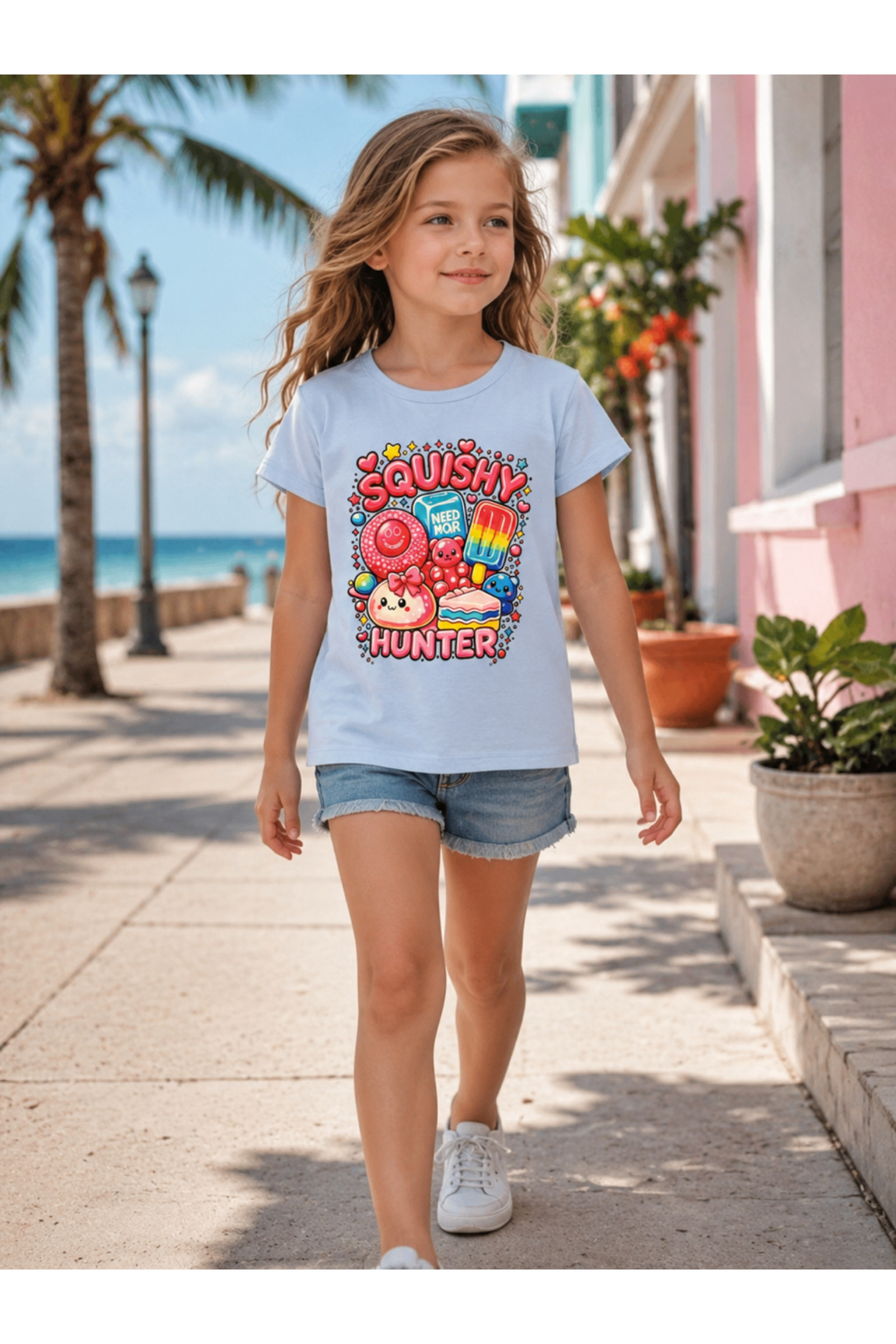 Grossiste Squared & Cubed - Tshirt fille imprimé Squishy Hunter