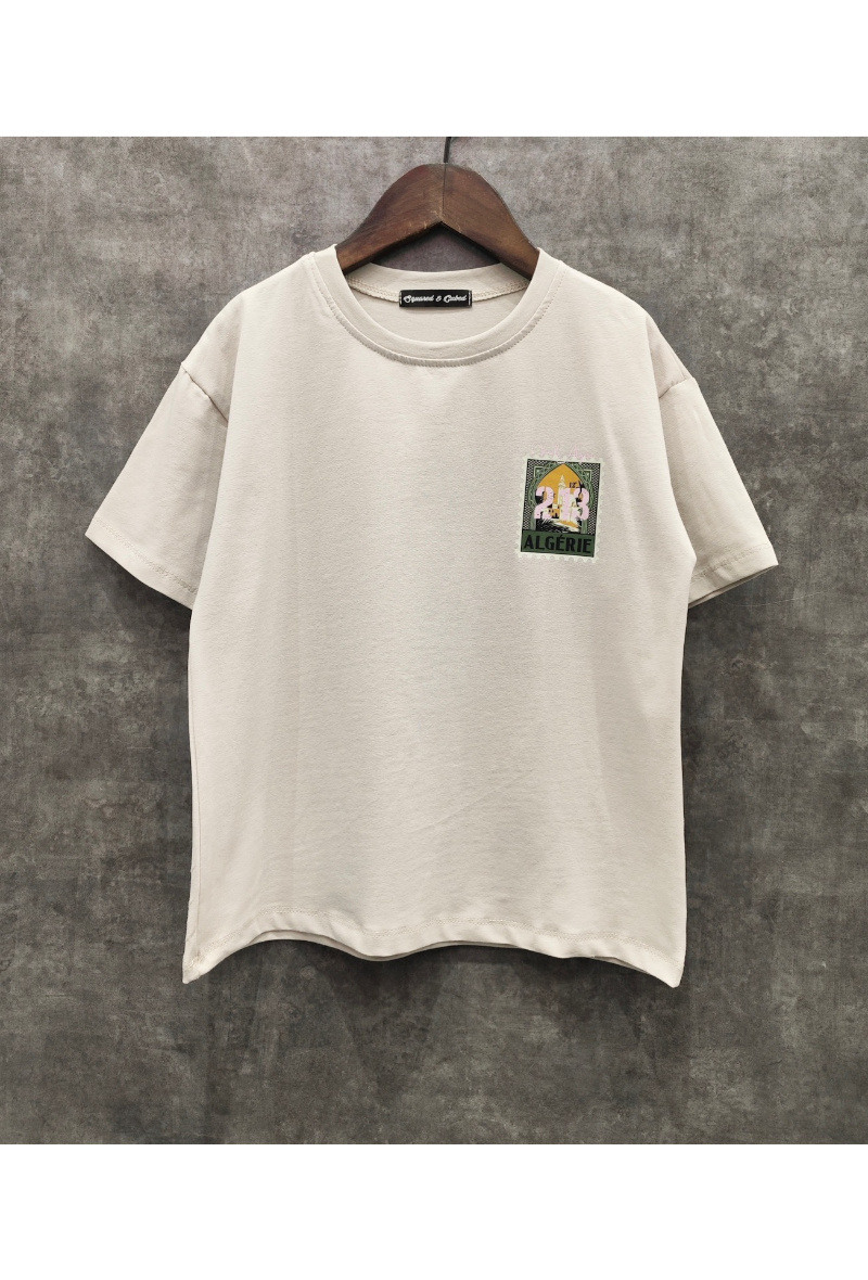 Grossiste Squared & Cubed - Tshirt oversize unisexe à impression VIVA L' ALGERIE face + dos