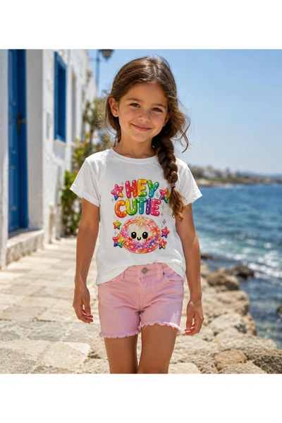 Großhändler Squared & Cubed - Mädchen T-Shirt mit Aufdruck Hey Cutie dumpling Großhändler Squared & Cubed - Mädchen T-Shirt mit Aufdruck Hey Cutie dumpling