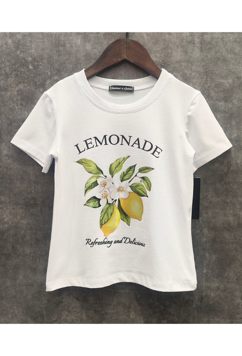 Großhändler Squared & Cubed - Mädchen-T-Shirt mit Limonadeneindruck