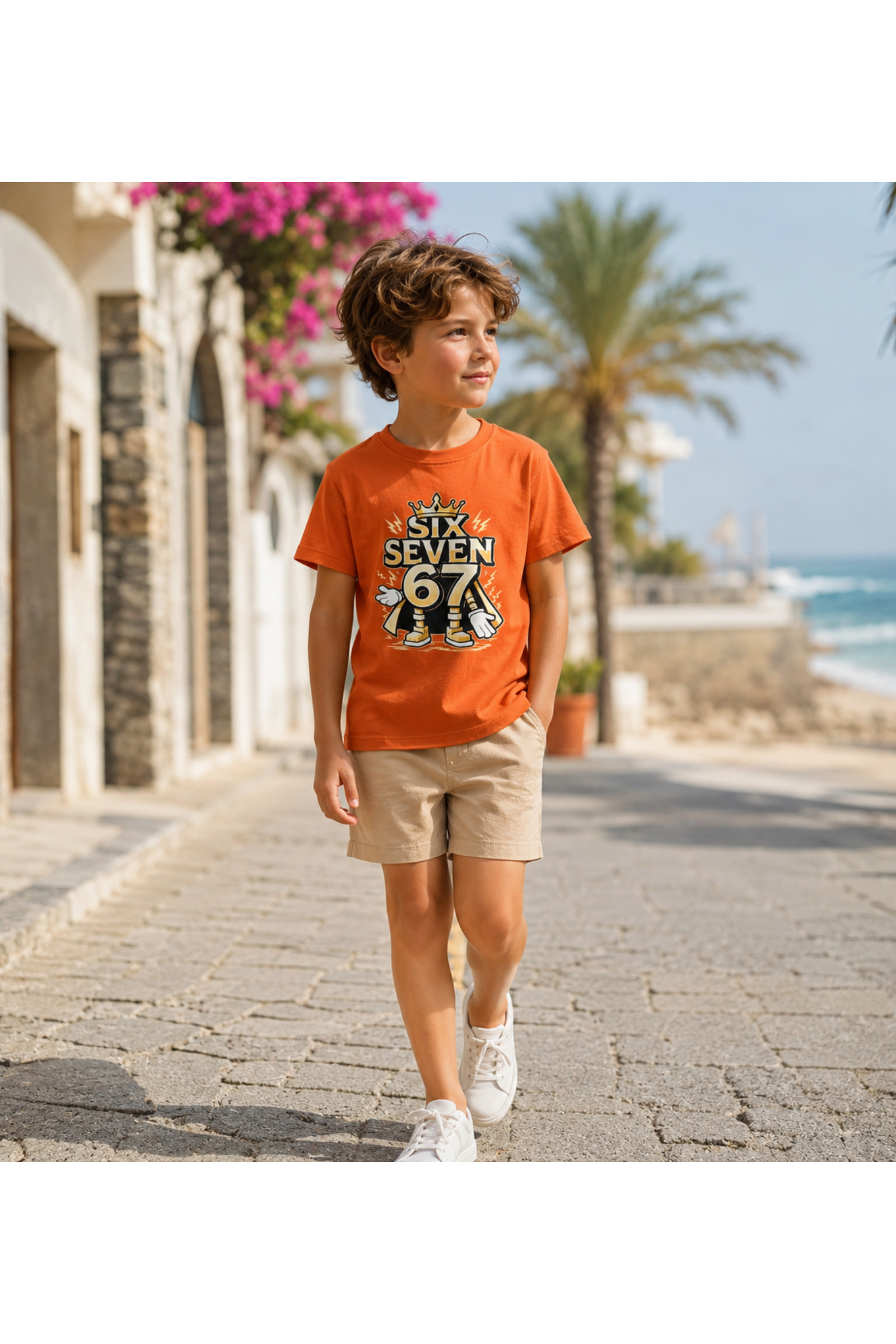 Grossiste Squared & Cubed - Tshirt garçon en coton imprimé ludique King 67