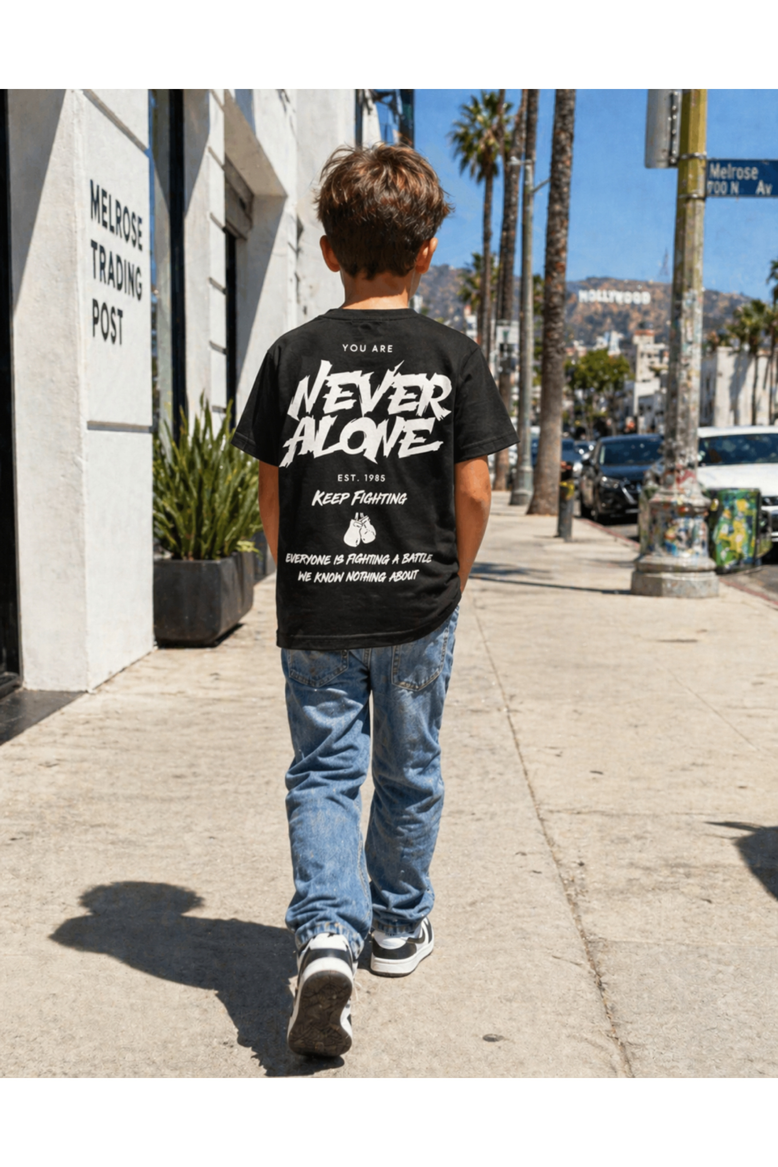 Mayorista Squared & Cubed - Camiseta de algodón para niño con estampado delantero y trasero