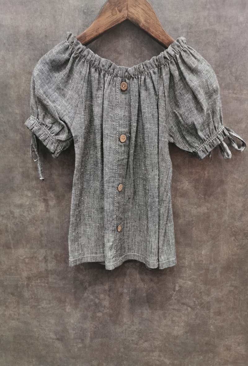 Grossiste Squared & Cubed - Top en lin boutonne