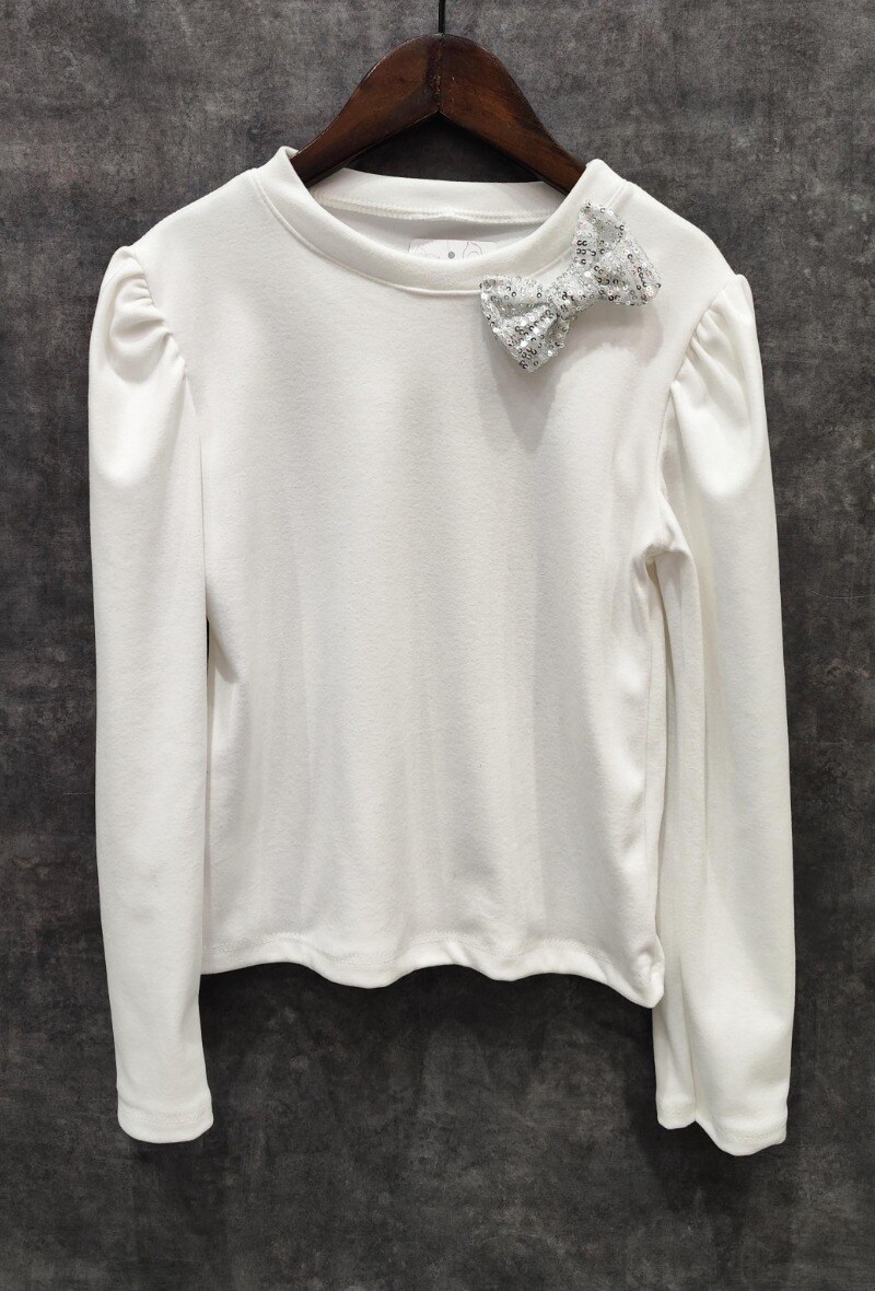 Grossiste Squared & Cubed - Top à manches longues avec noeud en sequins