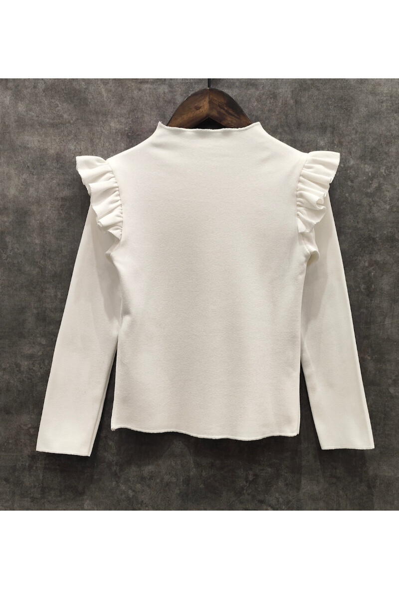Wholesaler Squared & Cubed - Girls' fleece top with ruffles and high collar