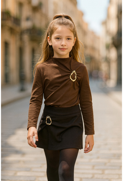 Wholesaler Squared & Cubed - Girls' long-sleeve T-shirt in soft fleece Wholesaler Squared & Cubed - Girls' long-sleeve T-shirt in soft fleece