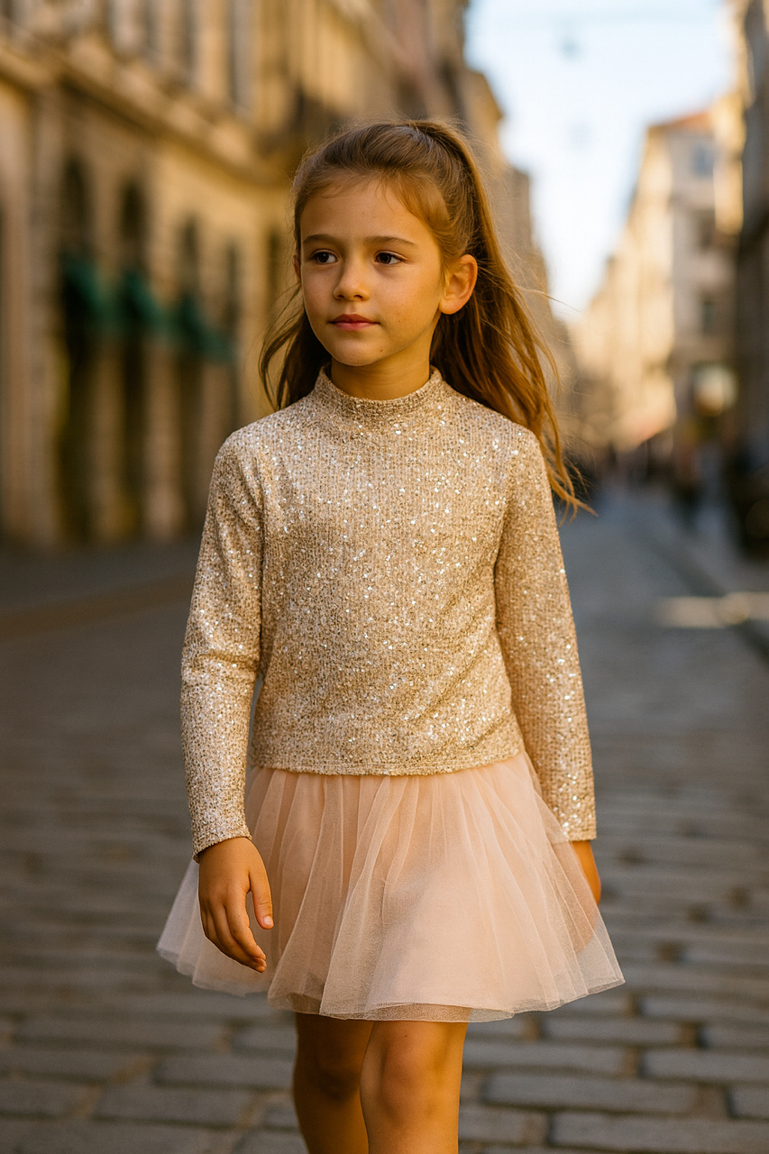 Grossiste Squared & Cubed - Top à manches longues en sequins