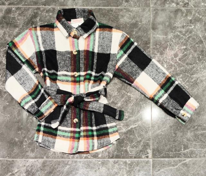 Grossista Squared & Cubed - Giacca corta in lana a quadri con cintura