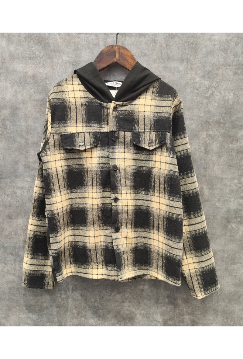 Grossiste Squared & Cubed - Chemise à carreaux à capuche