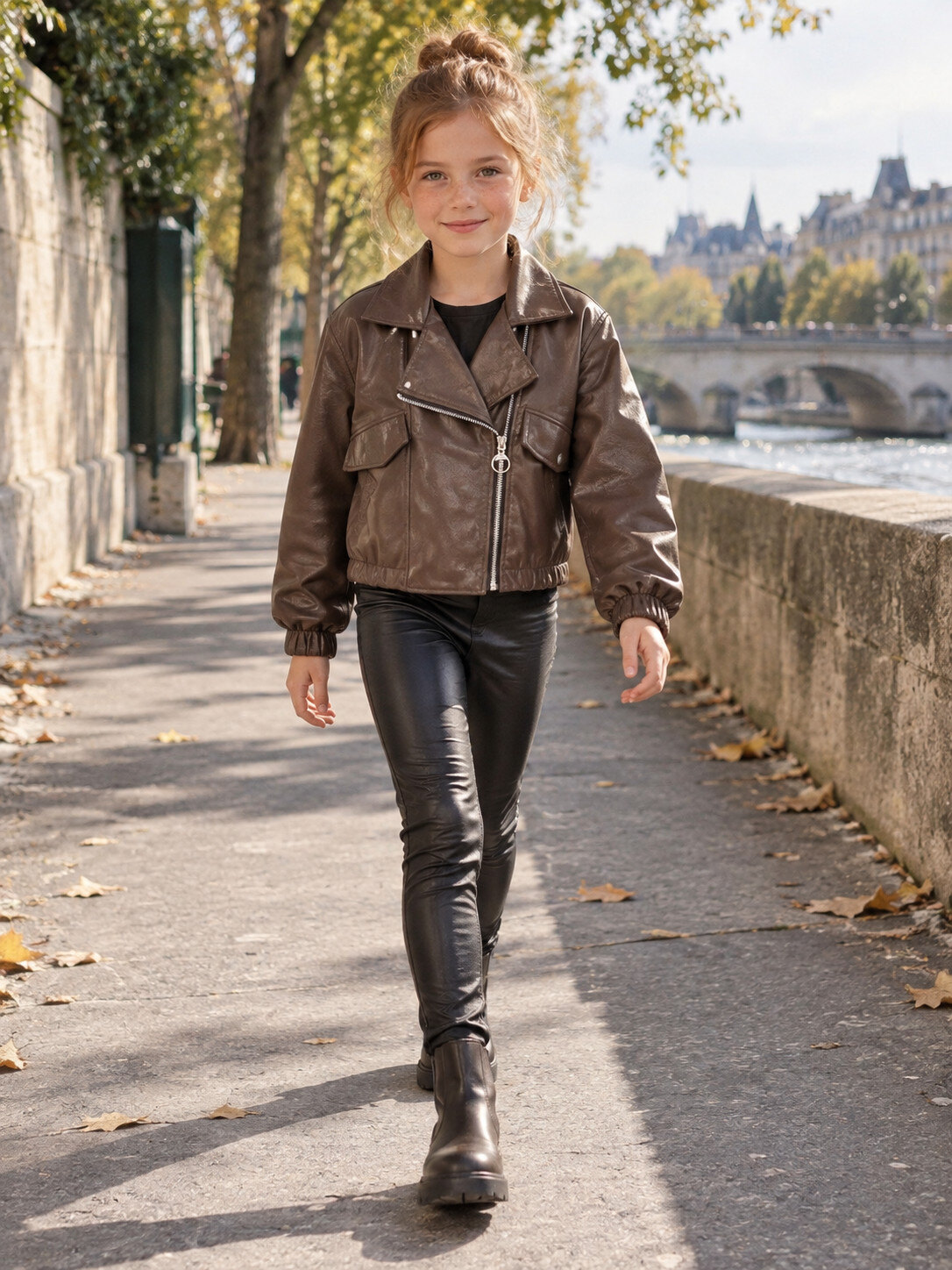 Grossiste Squared & Cubed - Veste perfecto fille en similicuir doux