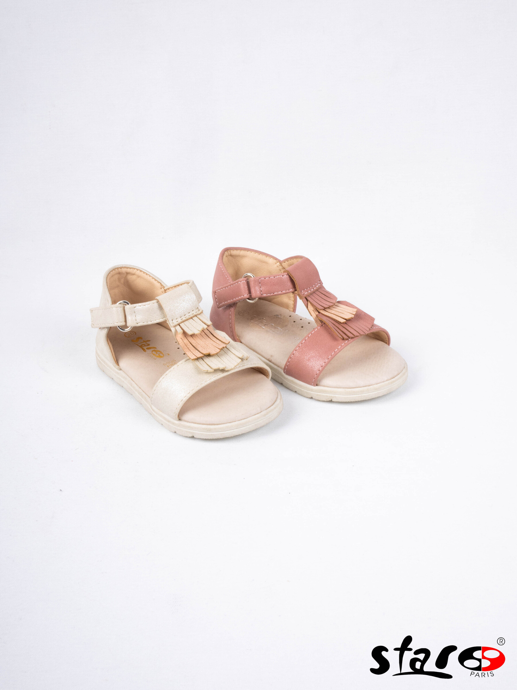 Großhändler Star Paris - Erste Stiefmädchen Sandalen, Leder-Unterfuß