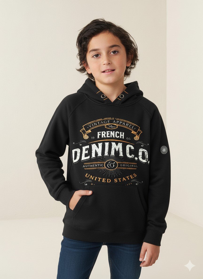 Grossista STONE LEGEND - Felpa con cappuccio raglan stampa vintage