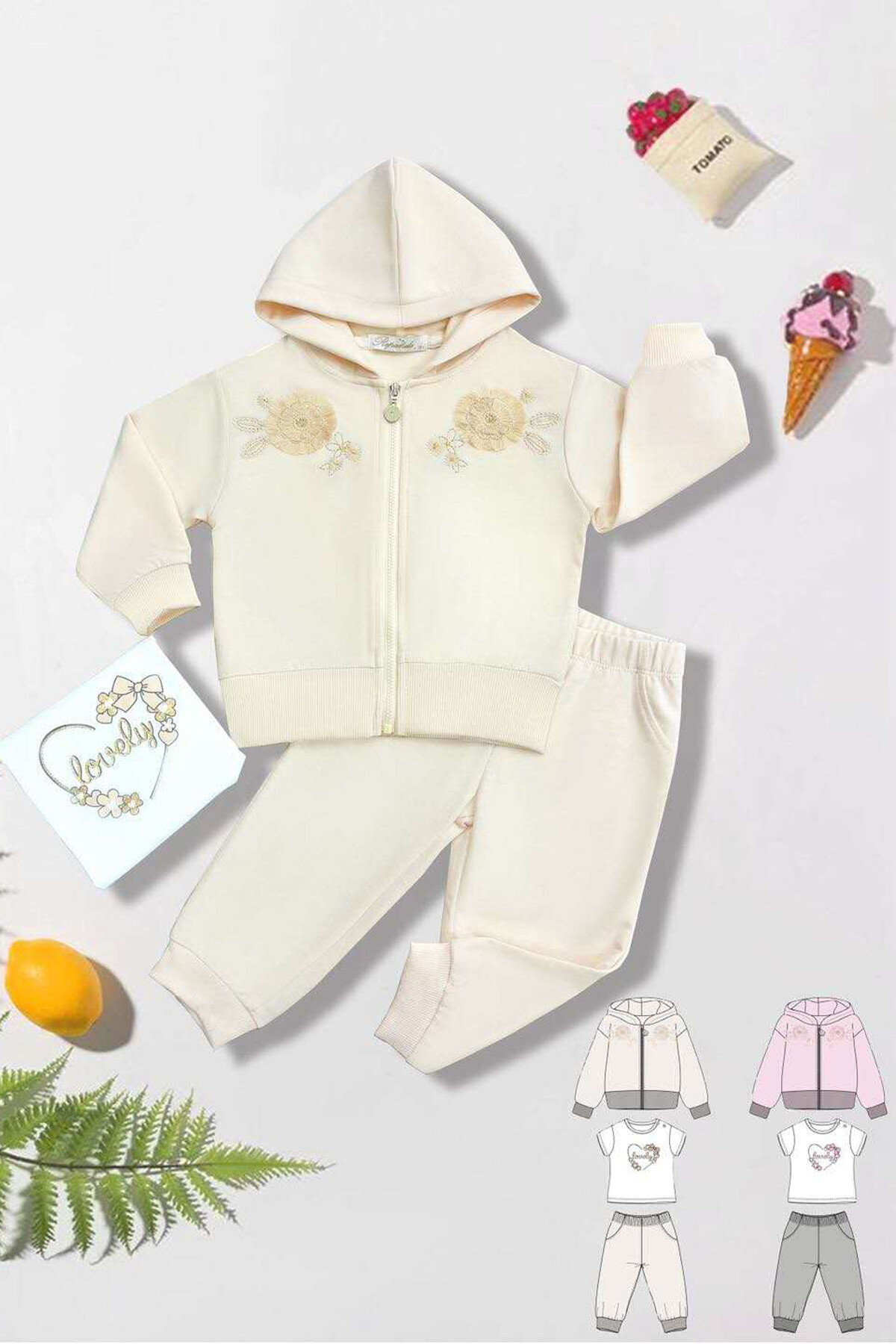 Mayorista Sweety Fashion - Camiseta de sudadera con pantalones de bebé