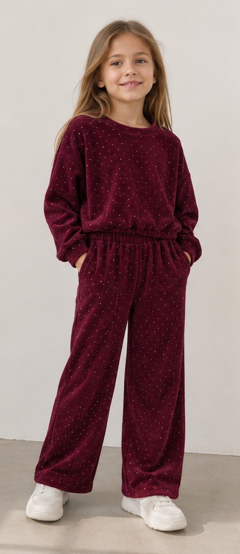 Mayorista Tiffany fashion - Conjunto de niña de 2 piezas con purpurina. Suave y cómodo