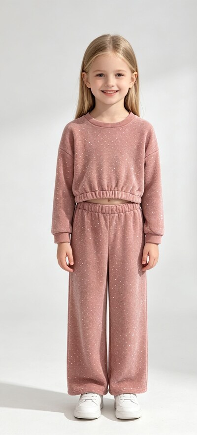 Grossiste Tiffany fashion - Ensemble fille 2 pièces avec paillettes. Doux et confortable Grossiste Tiffany fashion - Ensemble fille 2 pièces avec paillettes. Doux et confortable