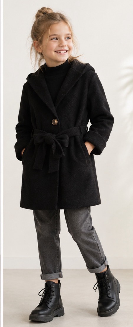 Grossiste Tiffany fashion - Manteau élégant pour fille avec ceinture à la taille, col à revers et manches retroussées, disponible en plusieurs couleurs : parfait pour un look chic et raffiné Grossiste Tiffany fashion - Manteau élégant pour fille avec ceinture à la taille, col à revers et manches retroussées, disponible en plusieurs couleurs : parfait pour un look chic et raffiné