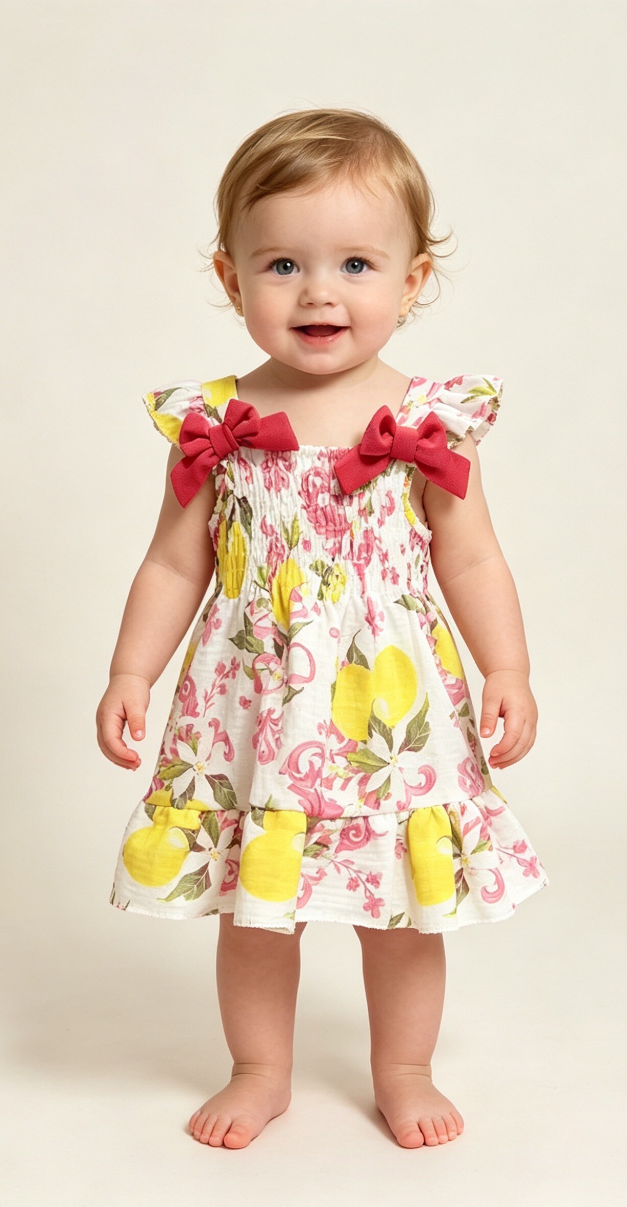 Wholesaler Tiffany fashion - PRINTED COTTON DRESS WITH BOWS. PERFECT FOR SUMMER