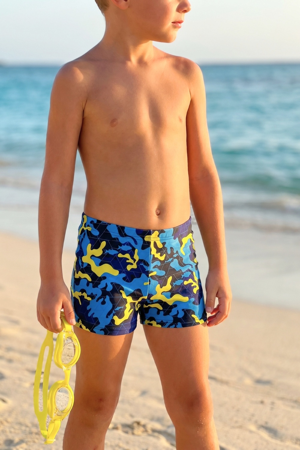Grossiste Vidoya Swimwear - Boxer de bain garçon Camouflage Coloré