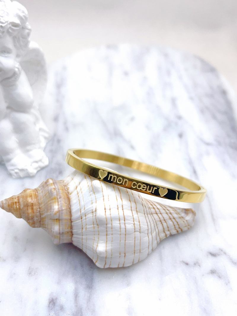 Grossiste WEC - BRACELET MESSAGE "Mon cœur" EN ACIER ENFANT