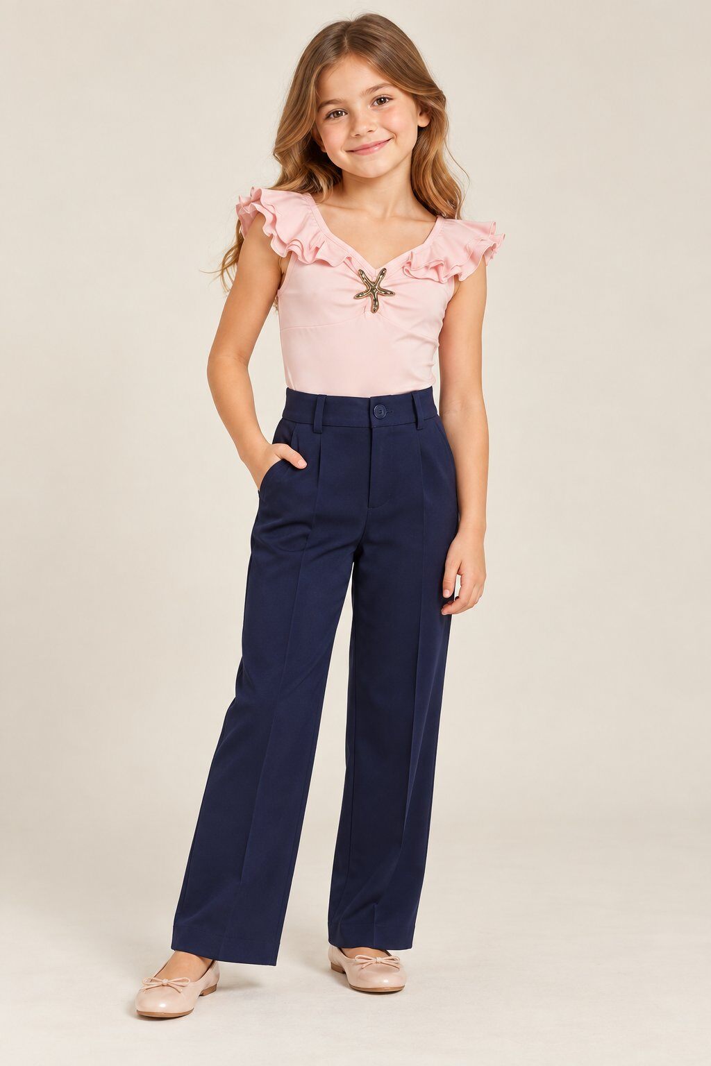 Wholesaler Yoyo S. - Short ruffled jumpsuit with gold star