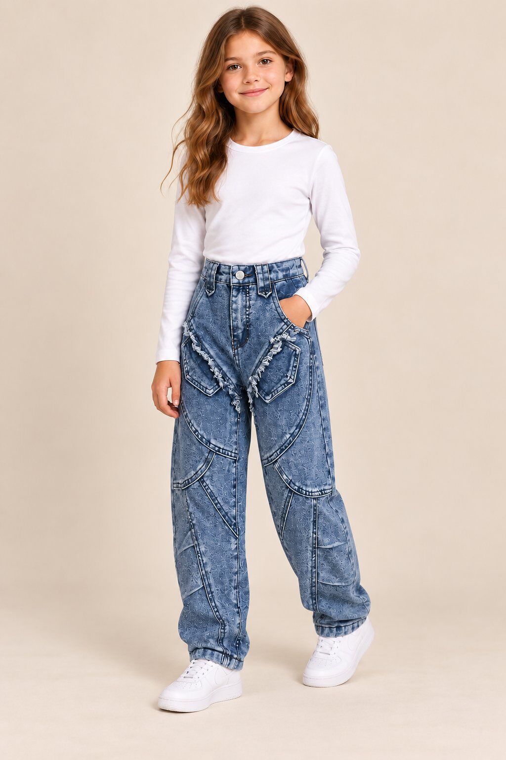 Wholesaler Yoyo S. - Frayed-edge denim cargo trousers