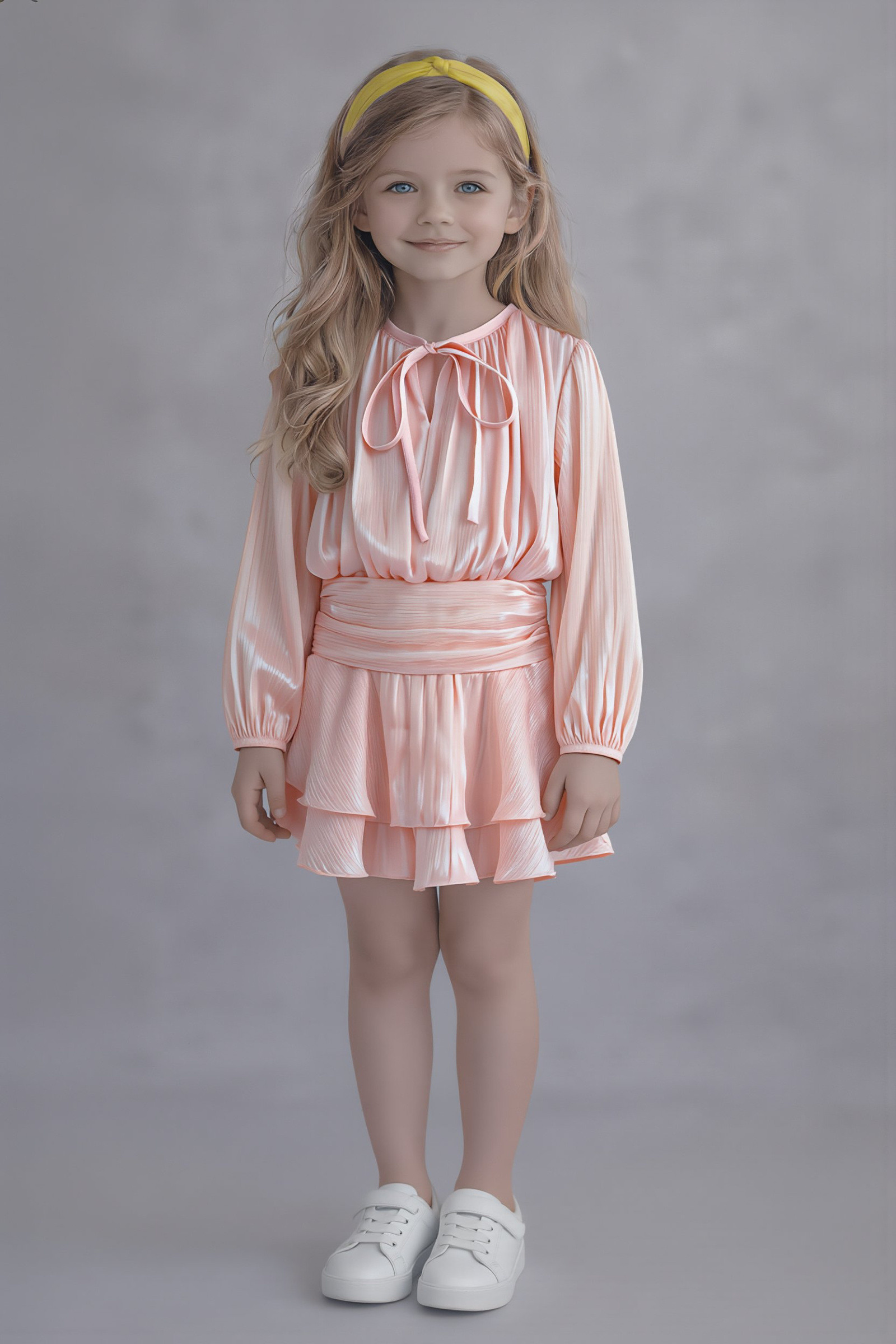 Grossiste Yoyo S. - Blouse Peplum Plissé Nœud Romance