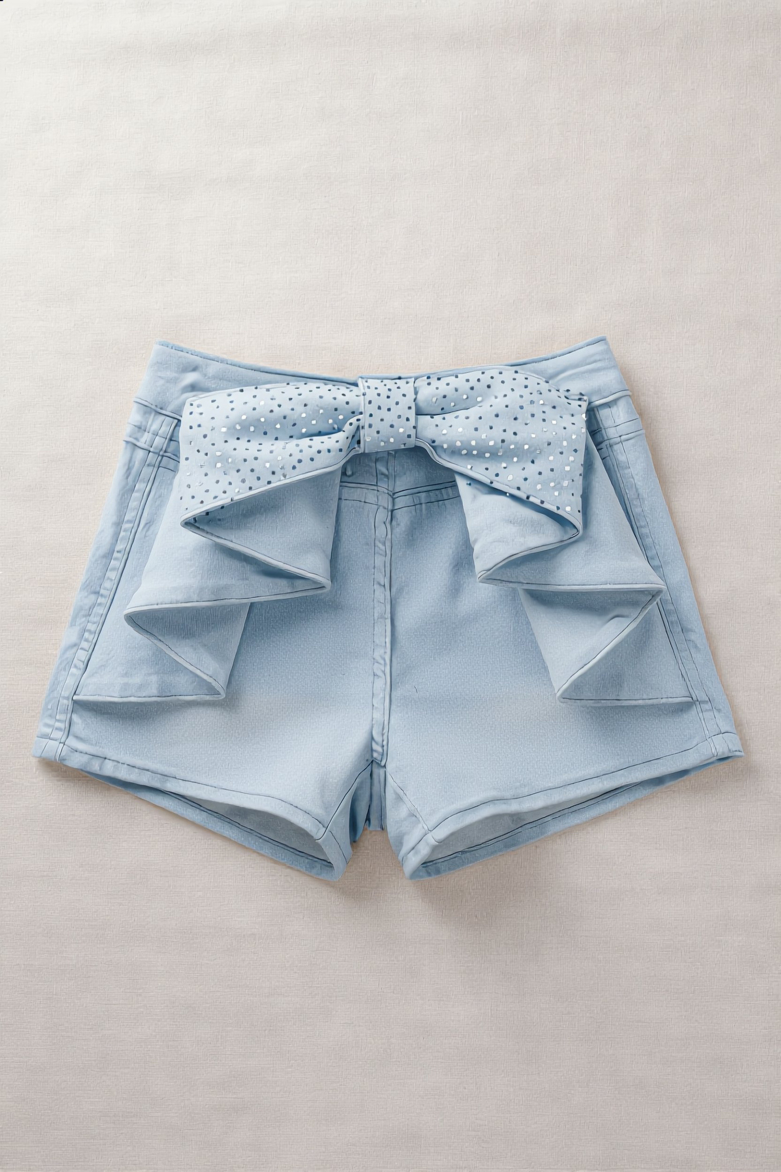 Mayorista Yoyo S. - Shorts de Denim con Gran Lazo