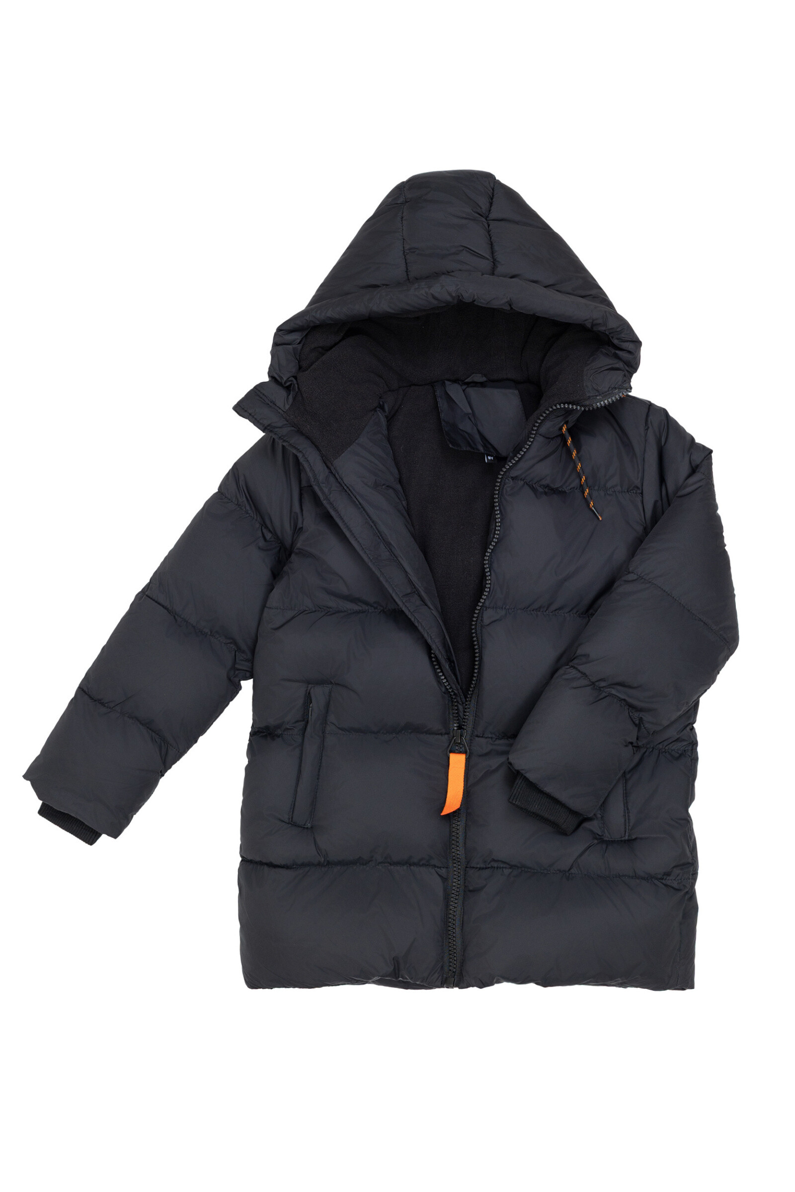 Großhändler Zayne Paris - warme mittellange Kinder-Daunenjacke mit Fleecefutter