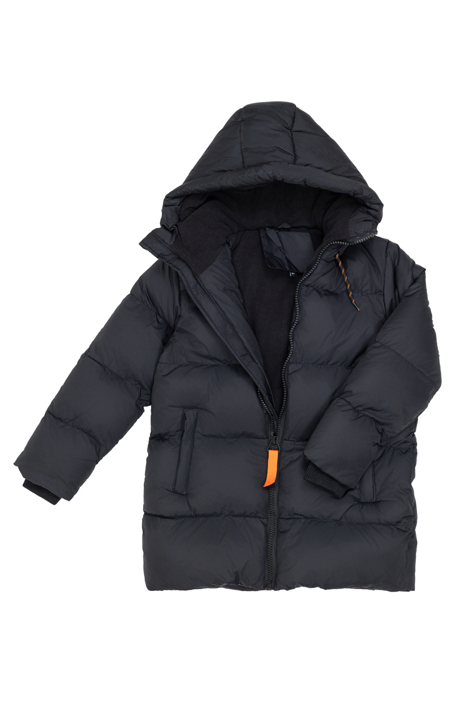 Wholesaler Boomkids - Warm mid-length kids' puffer jacket with fleece lining