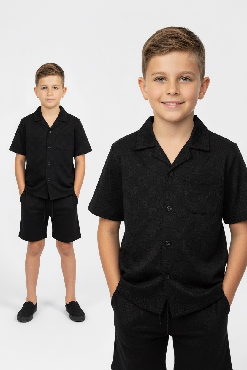Grossiste Boomkids - Ensemble chemise short enfant