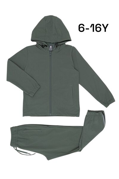 Grossiste Zayne Paris - ensemble jogging nylon enfant avec zip à la cheville Grossiste Zayne Paris - ensemble jogging nylon enfant avec zip à la cheville